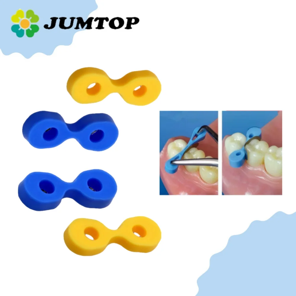 Dental Rubber Wedges - Elastic Interdental Fixing Wedges for Matrix Band Stabilization and Dental Procedure Consumables