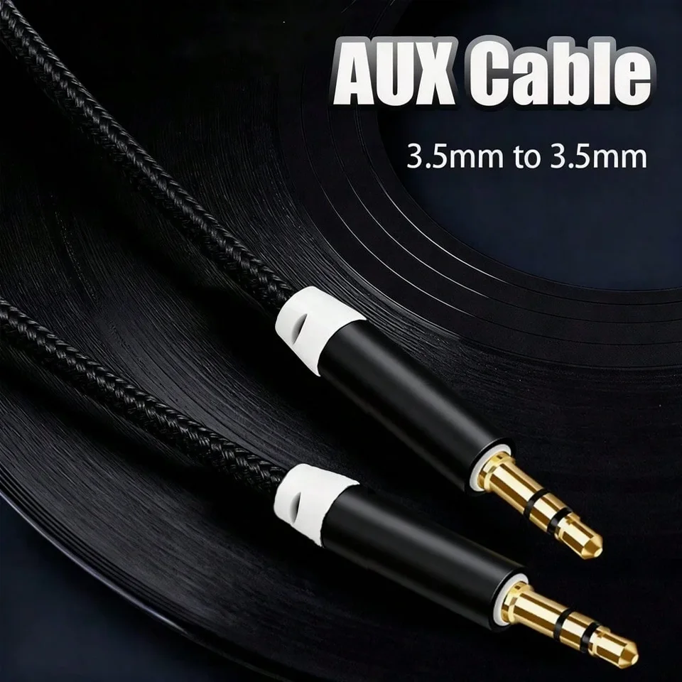 Braided 3.5mm Male To Male AUX Audio Cable HiFi Sound Aux Cord For Car Stereo Speaker Headphones iPhone iPod Home Audio Devices view 4