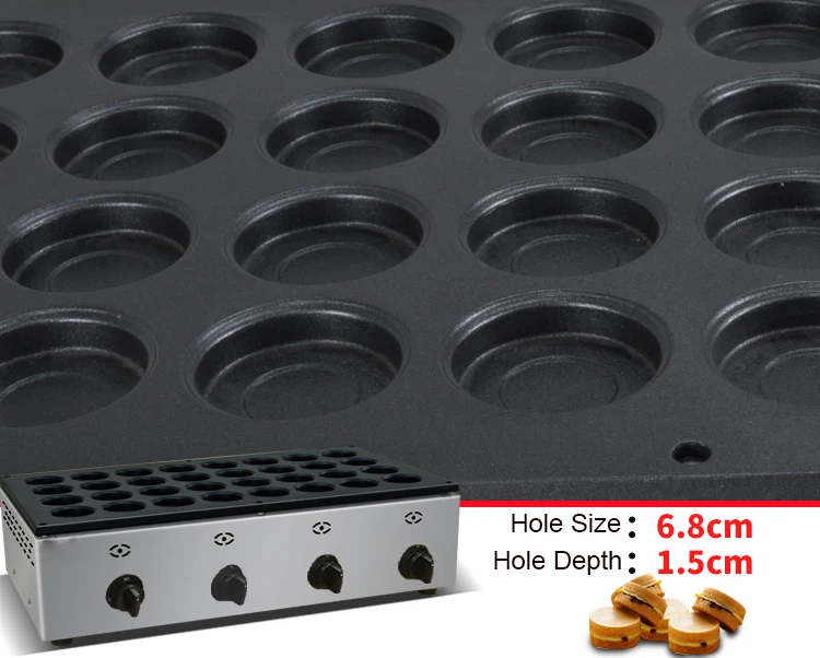 Stainless Steel Gas Red Bean Cake Making Machine Imagawayaki Maker 32 Holes Obanyaki Machine For Sale