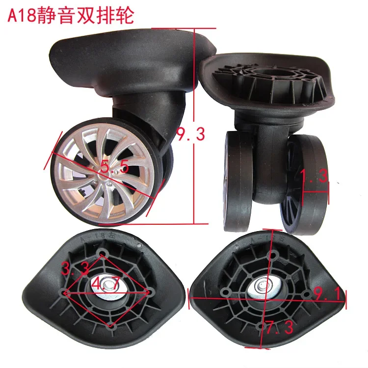 A18 mute double row wheel trolley wheels accessories suitcase luggage accessories caster wheels Suitcase Parts Accessories