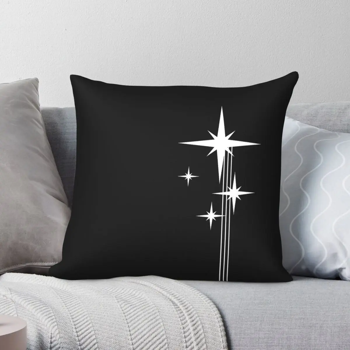 Atomic Age Retro Starbursts Square Pillowcase Polyester Linen Velvet Printed Zip Decorative Bed Cushion Cover