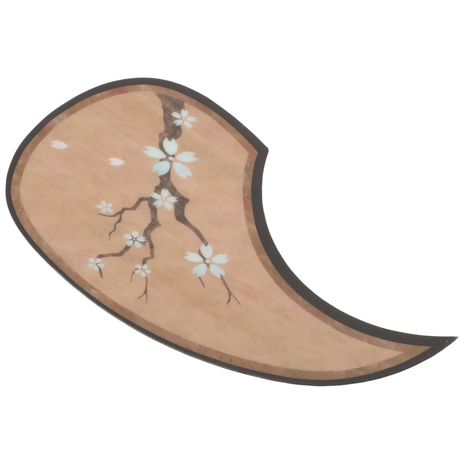 Acoustic Guitar Pickguard Cherry Blossom Pattern Tear Drop Design Scratch Resistant Wood Grain Protective Plate for Strumming