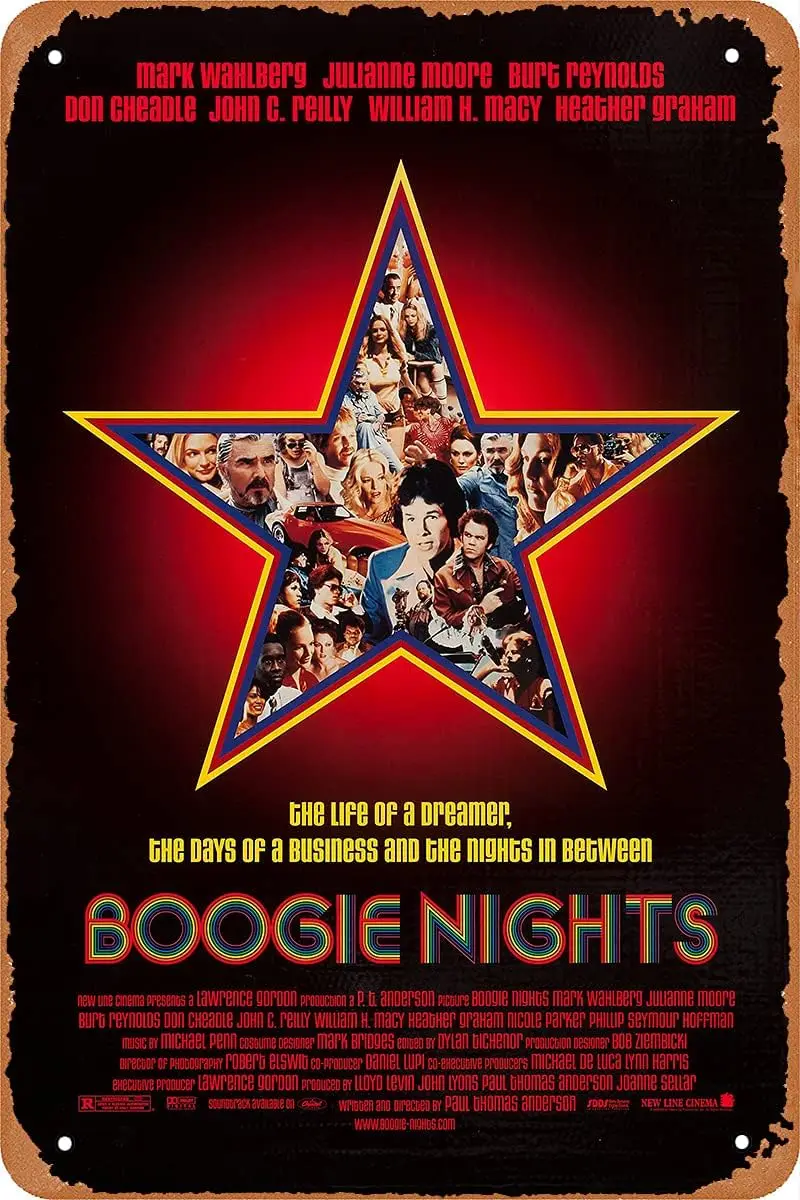 Fumtgsin Boogie Nights (1997) Movie Pub Home Wall Retro Vintage Tin Sign Bar Wall Decor Metal Poster 8x12 Inches