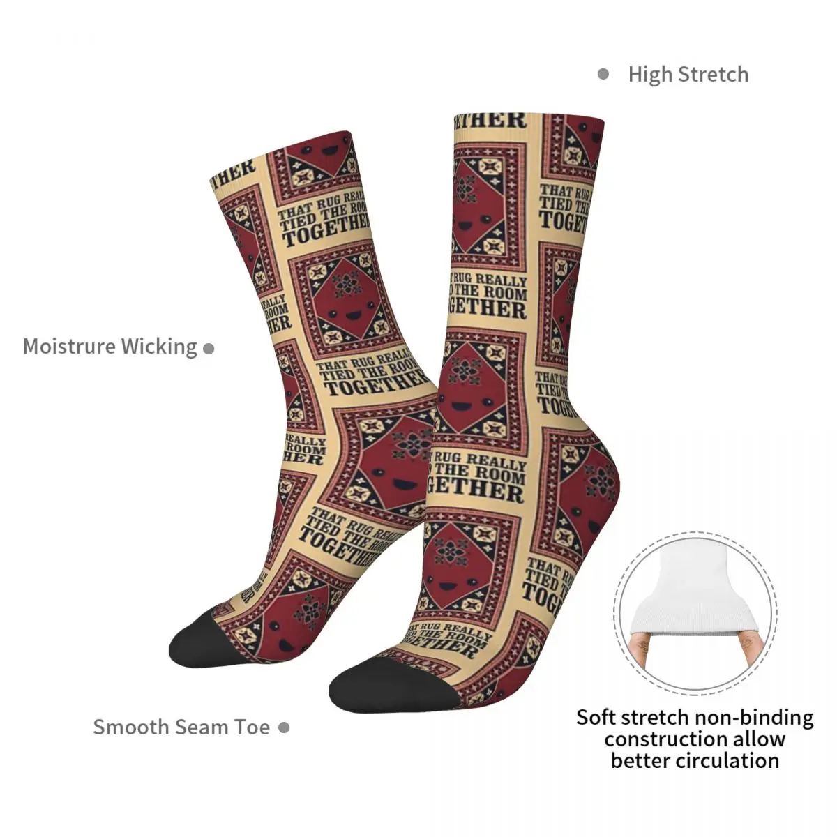 Der große Lebowski-Teppich-dieser Teppich hat den Raum wirklich zusammen gebunden Socken Strümpfe die ganze Saison lang Socken Unisex Geburtstags geschenk