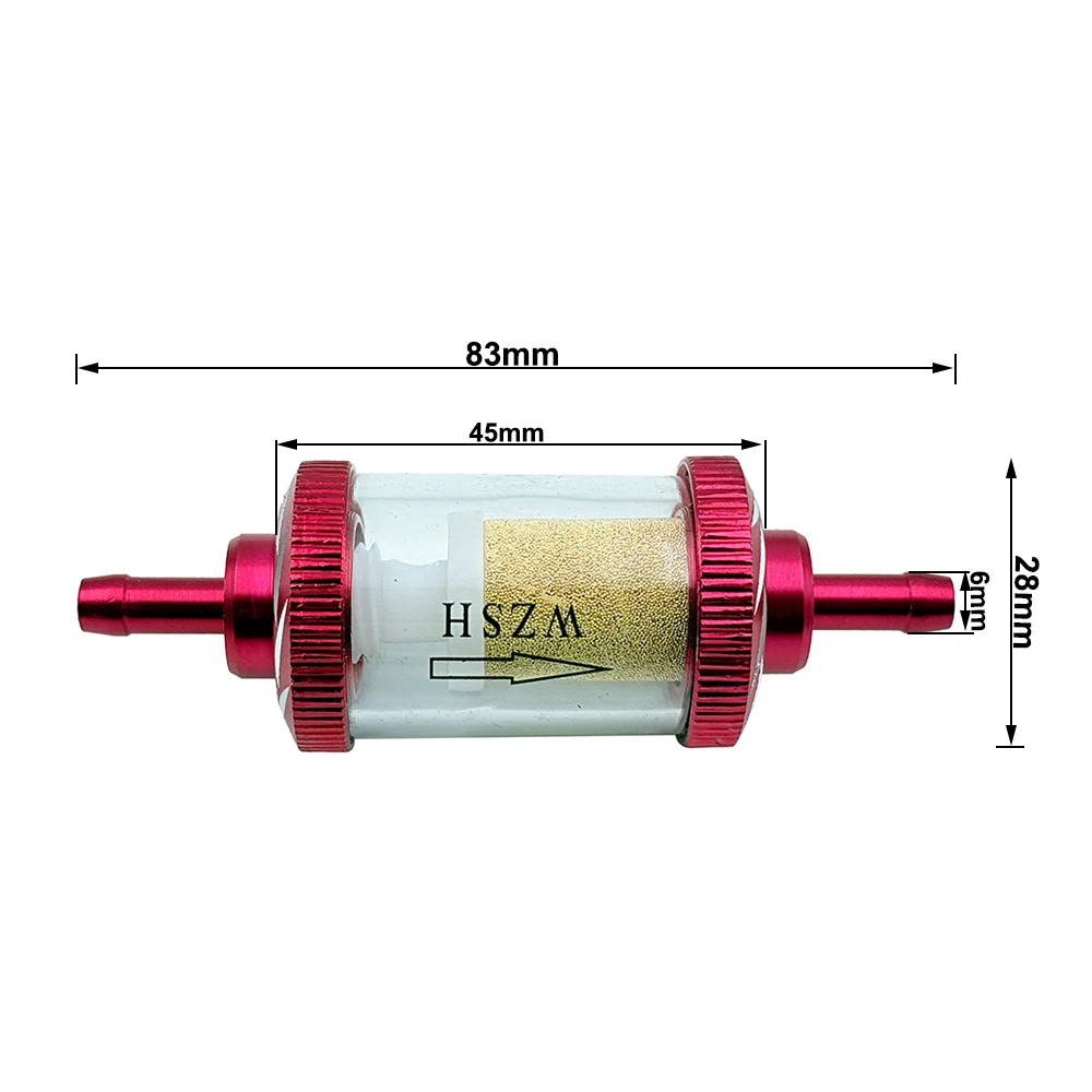 Universal 1/4" Inline Fuel Filter Copper Core Oil Filter 6mm For Motorcycle ATV Dirt Pit Bike Moped Scooter Bikes Lawn Mowers image 3
