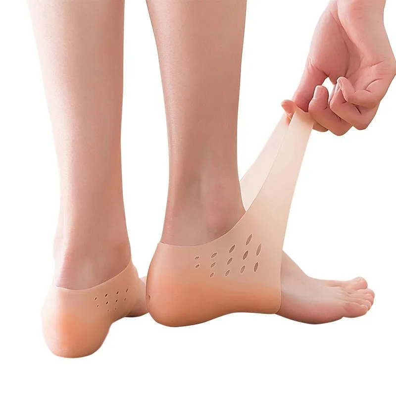 

Invisible Height Increase Silicone Socks Gel Heel Pads Orthopedic Arch Support Heel Cushion Insoles Foot Massage Pad Unisex