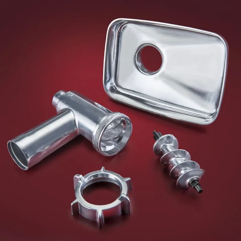 Picadora de carne eléctrica de alta resistencia STX Turboforce II "Platinum", embutidor de salchichas: 6 placas de molienda, 3 cuchillas S/S, 3 tubos de salchichas