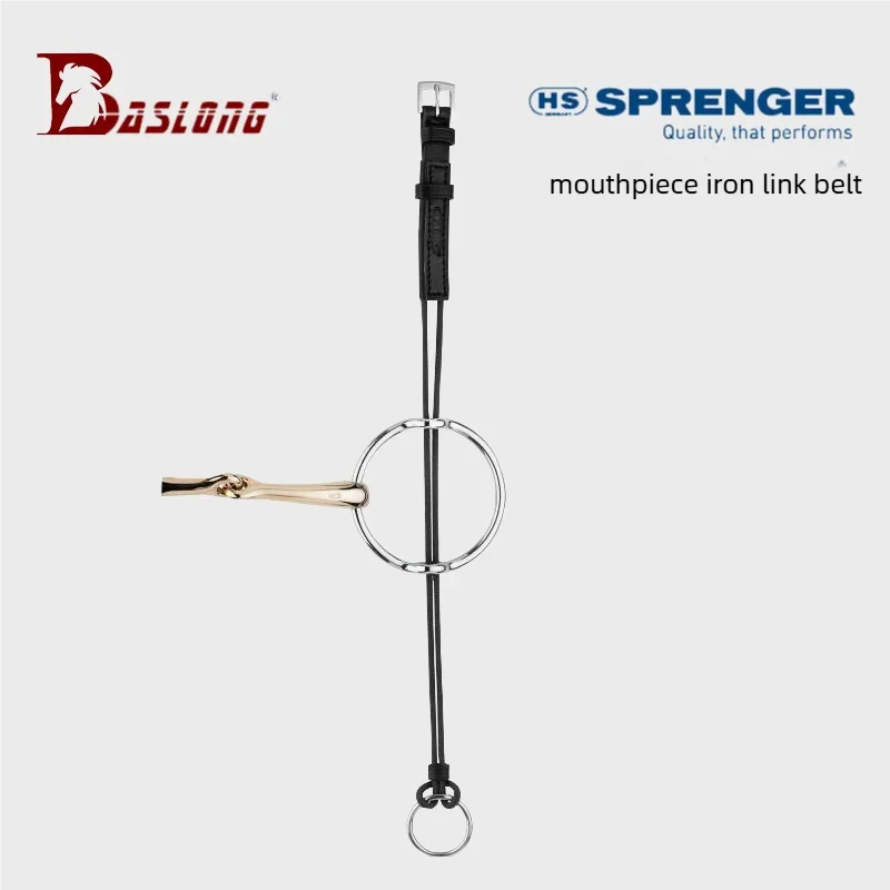 Original Horse Bit Connector Strap Set for Ported Polo Bits Heavy-Duty Leather Metal Attachment Straps Cords for Training