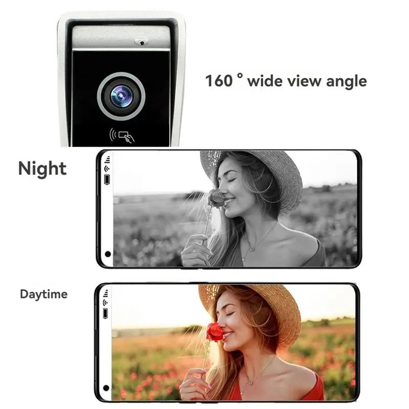 CQMF-TUYA Wifi Video Doorbell Intercom System With 10Inch Touch Monitor Security Protection For Villa Home EU Plug