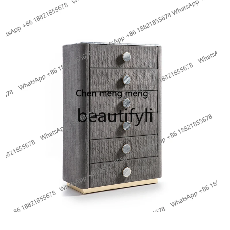 

Modern light luxury drawer cabinet bedroom wall cabinet designer high-end Italian storage cabinetH