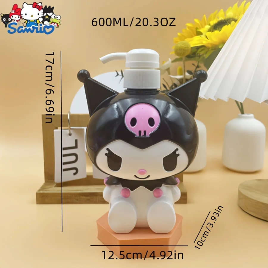 Sanrio Cartoon Hello Kitty duża pojemność Cinnamoroll butelka z pompką do balsamu Kawaii akcesoria łazienkowe szampon do mycia ciała dozownik