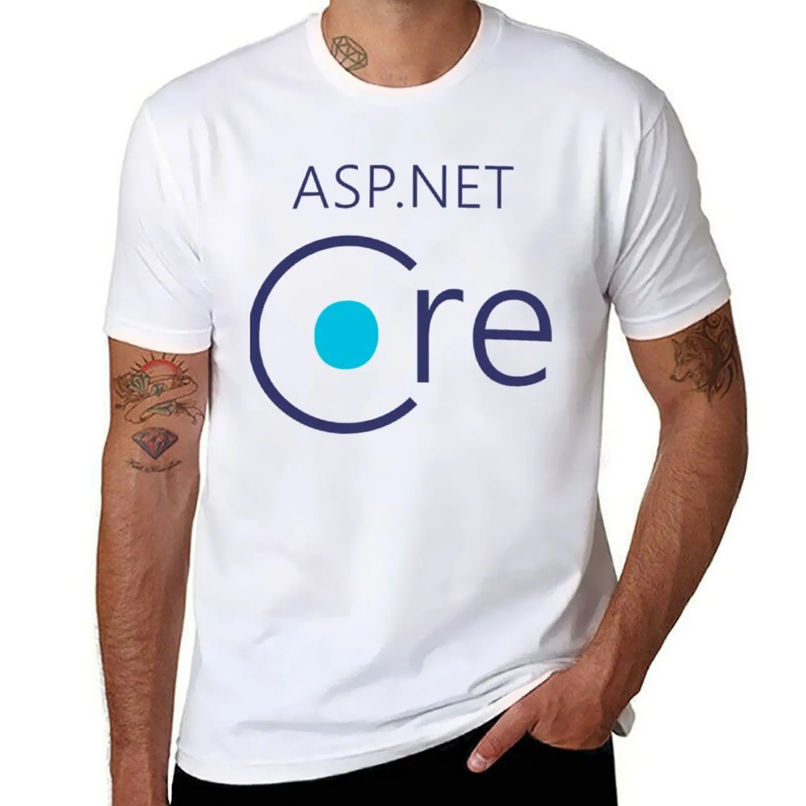 

ASP.NET Core logo T-Shirt man t shirt cotton high quality man tshirt T-Shirt