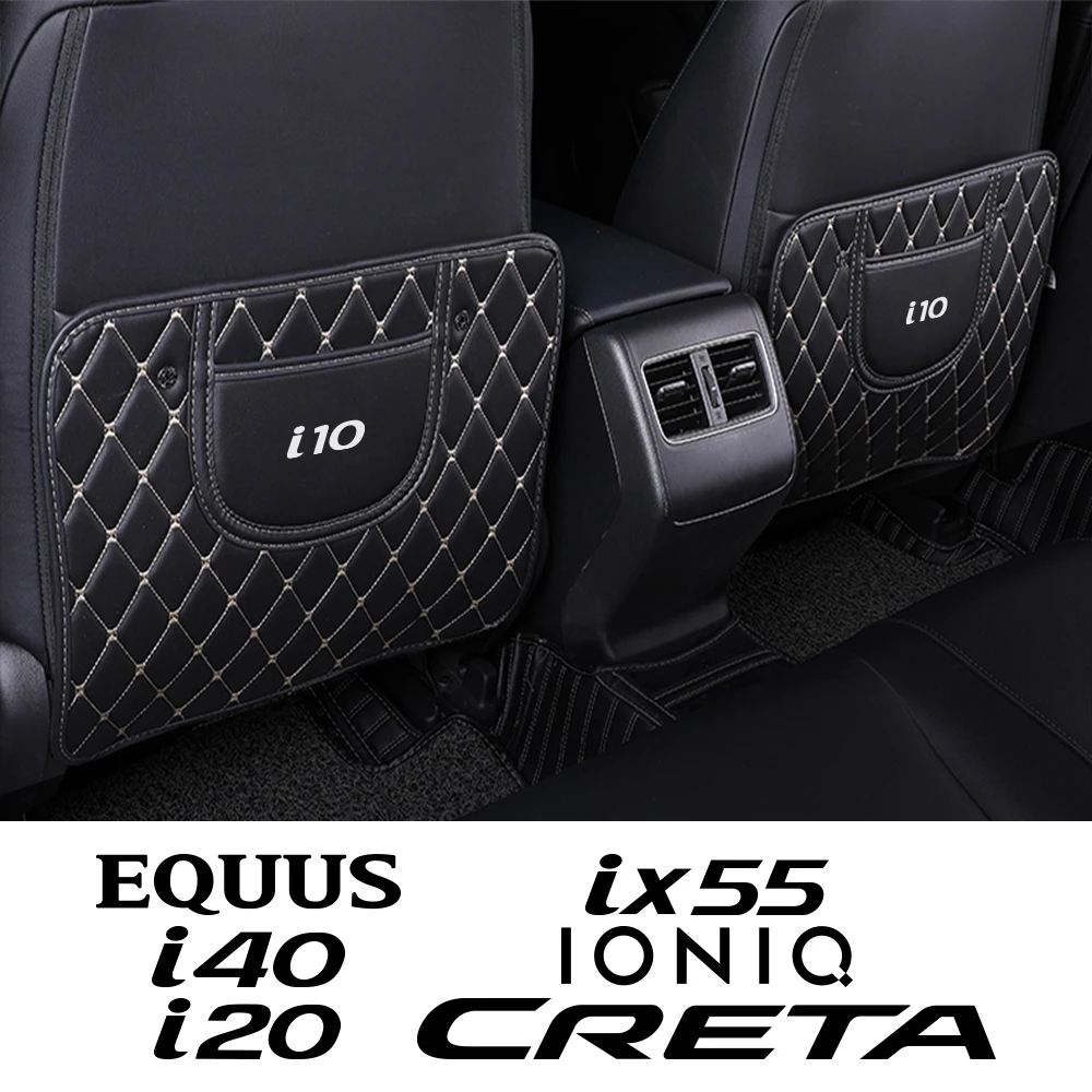 For Hyundai I10 I20 I40 Creta Ioniq Ix55 Equus Eon Ix25 Car Seat Back Anti Kick Protector Pad Auto Interior Accessories Decor