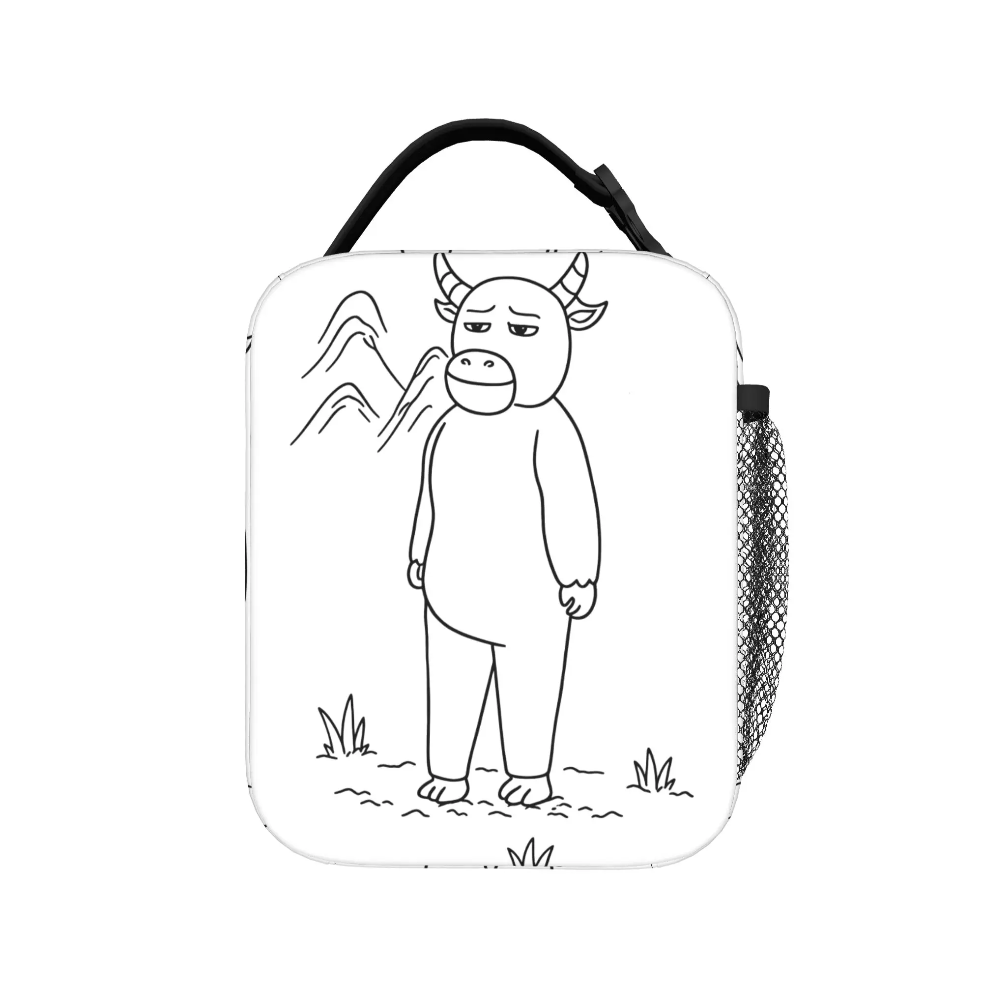 Niu Lai  The Cow Poster  Insulated Lunch Bags Thermal Bag Lunch Container  Portable Tote Lunch Box Food Bag School  Travel