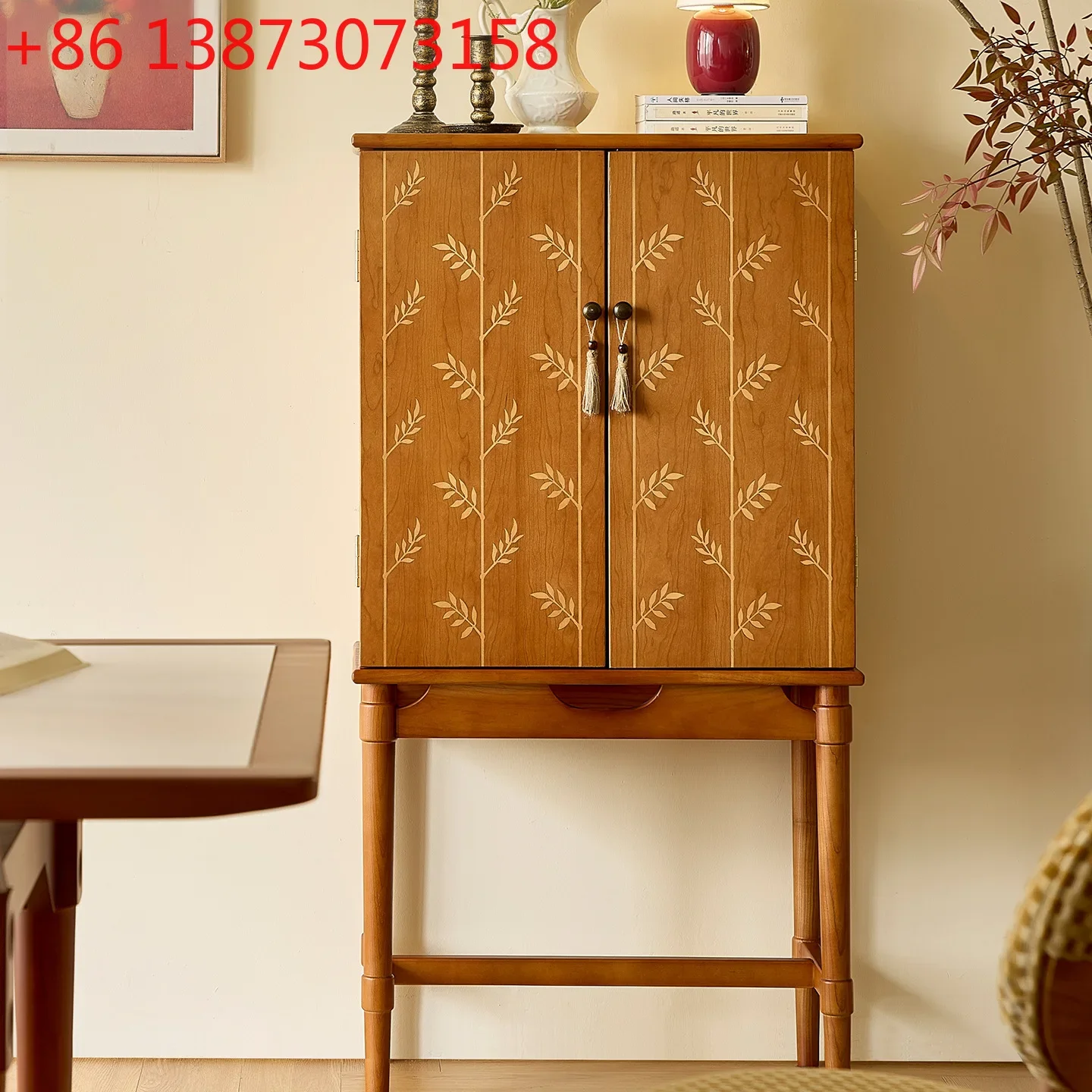 

Французский ретро-шкаф из массива дерева, антикварный декоративный шкаф, домашний шкаф для хранения в гостиной.