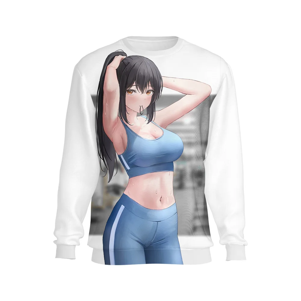 

Jumeast Anime Gyaru Sweatshirts Sexy Girl 3D Print Shirt Drip YK2 Baggy White Clothing For Men Kawaii Streetwear Manga Tops 7XL