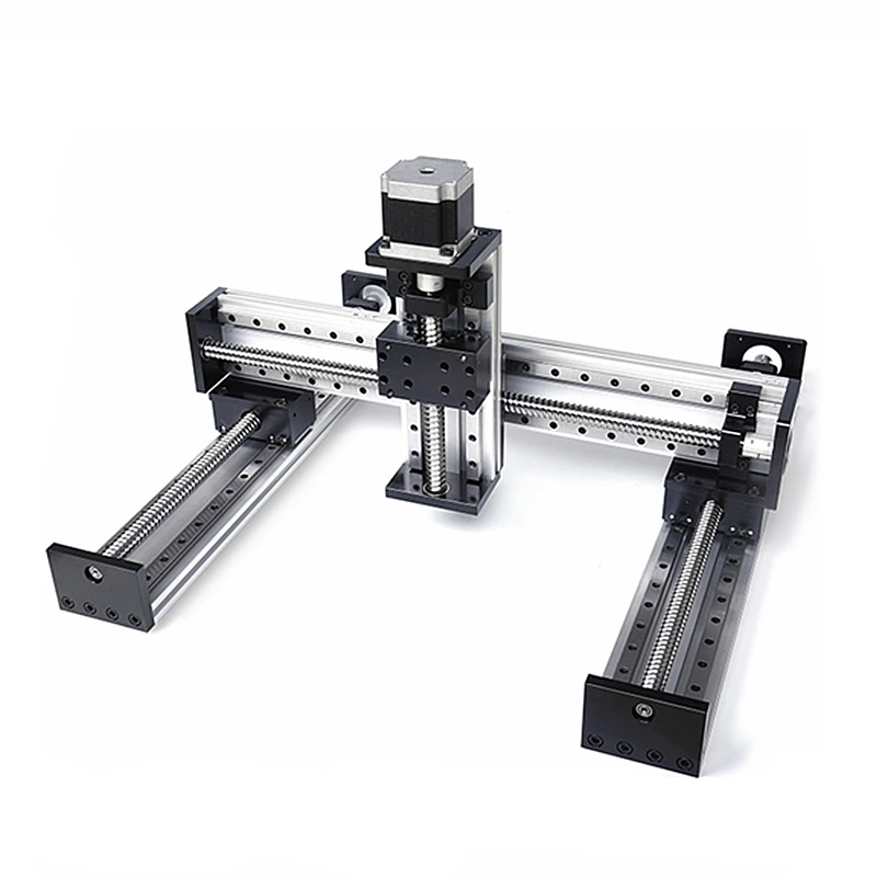 GX80 Double Line Rail Ball Screw Precision Linear Guide 50-700mm Precision Linear Sliding Platform Module For CNC Machine Parts