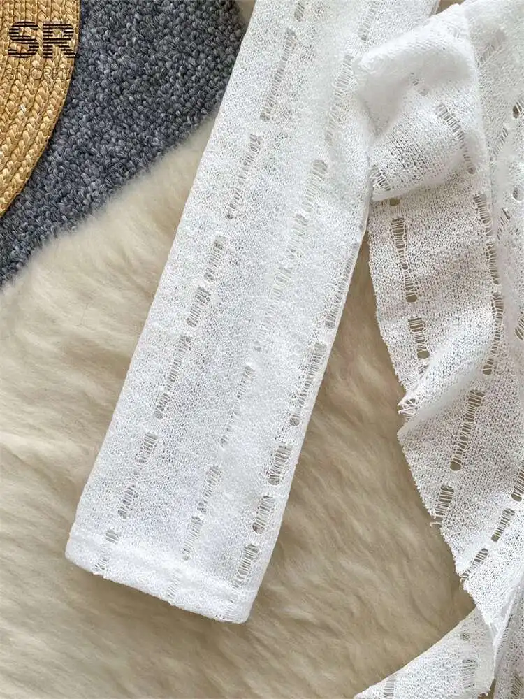 BabYoung jesień amerykańskie topy w stylu retro damskie bluzki z długim rękawem szczupła nieregularna odzież uliczna gorąca zgrywanie moda list T-Shirt z nadrukiem
