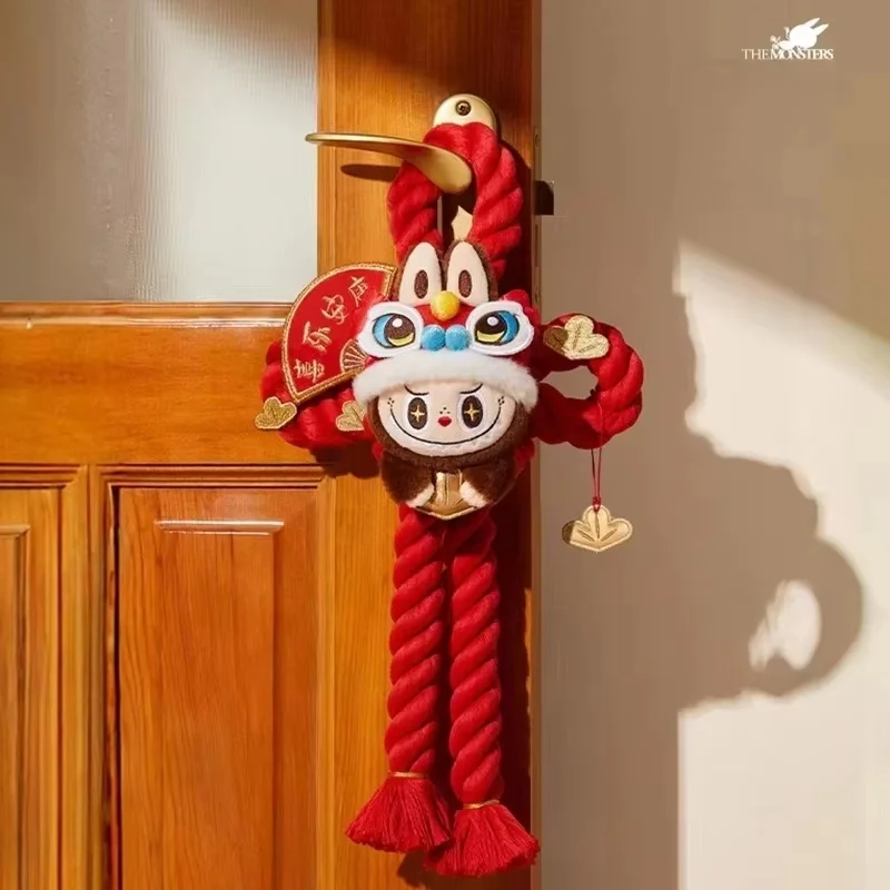 Genuine Golden Snake Happy New Year Series Labubu Hangings Toys Doll Anime Figure Desktop Ornaments Collection Gift