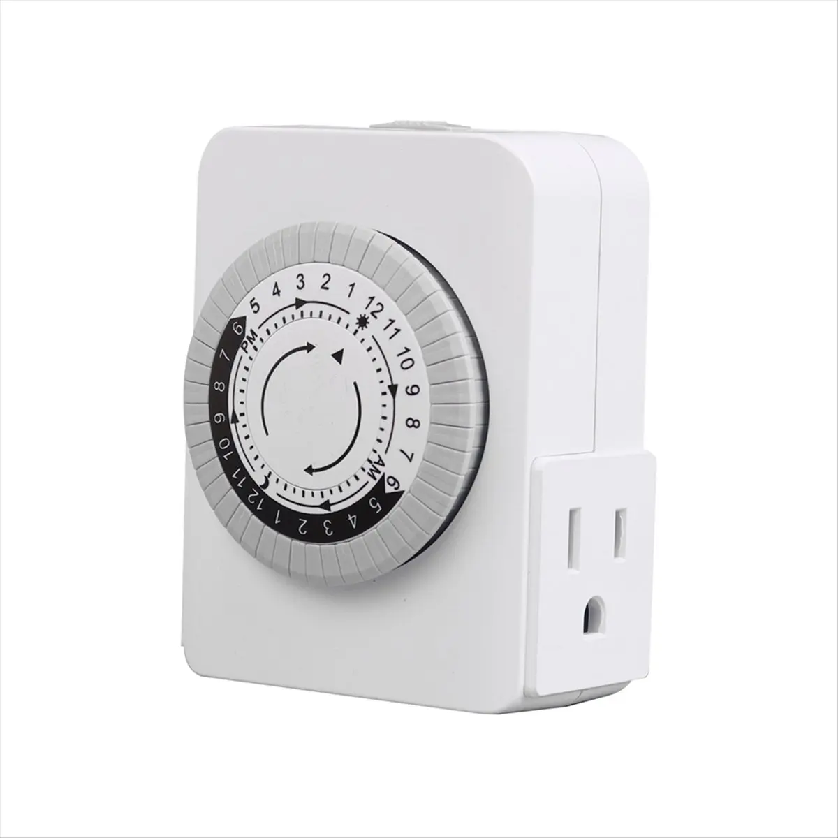 【Socket】 Mechanical Switch Timer Socket 24H Cycle Auto Power Off for Home Appliances Control Motorcycle Charging Timer US Plug