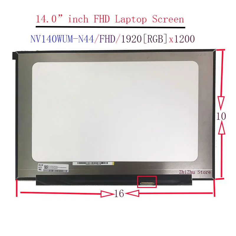 

14''inch Laptop LCD NV140WUM-N44 V8.1 NV140WUM N44 1920*1200 WUXGA IPS EDP 30-PINS