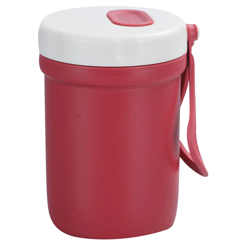 

Anti-scald Sealed Soup Cup Microwaveable Porridge Container Red Student Breakfast Lunch Box Thermal Bucket Portable Food Jar