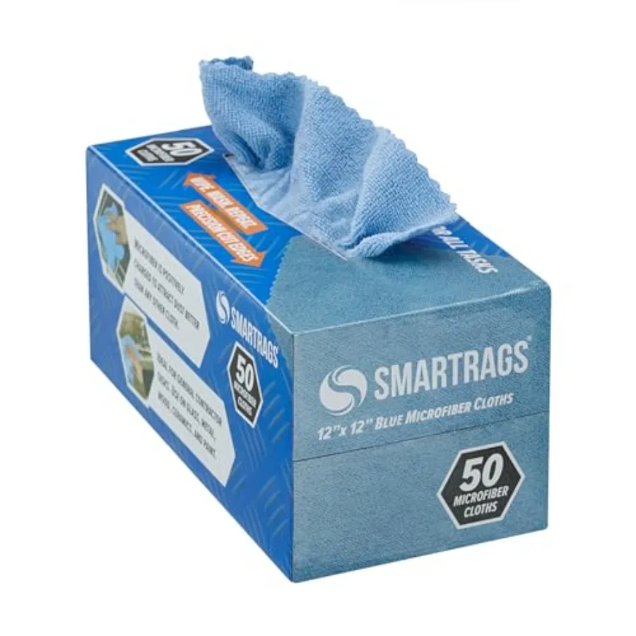 

Arkwright Smart Rags Microfiber Cleaning Cloths, Pack of in a Box, Lint Free 180 GSM Reusable Towels for Auto, Office and House