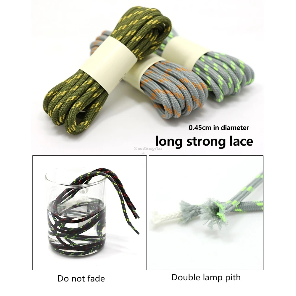 1 Pair Round Walking Hiking Boot Laces Wear-resistant Shoe Laces Sneaker Shoelaces High Top High-quality Outdoor Shoes Strings