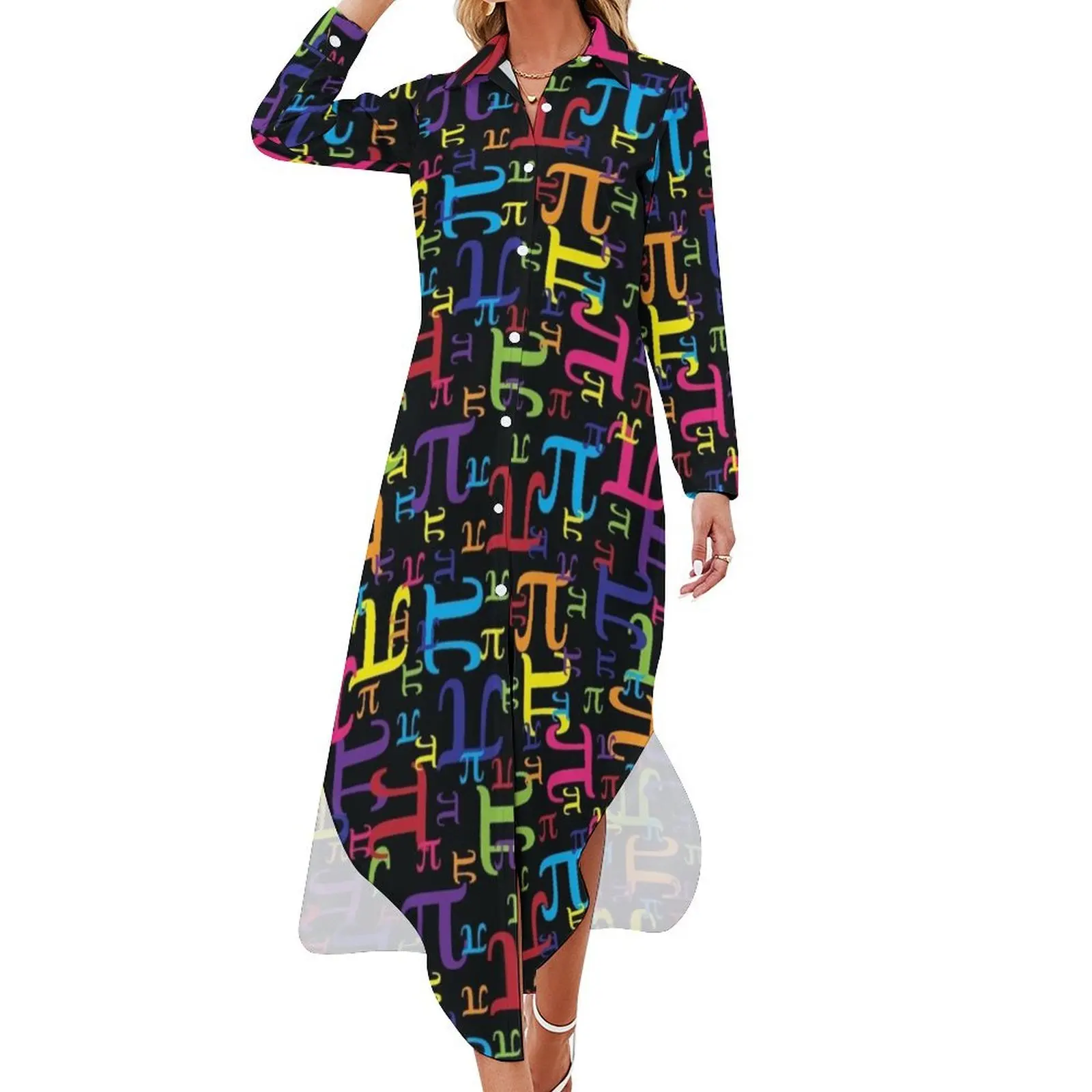 

Pieces of Pi Long Sleeved Shirt Dress dresses for womens summer dresses for women 2024 ladies dresses for special occasions