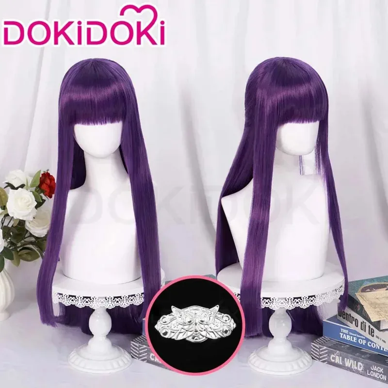 

Парик папоротника, аниме Freeze: Beyond Journey's End, парик для косплея DokiDoki, женский косплей, фиолетовые волосы, термостойкие волосы на Хэллоуин