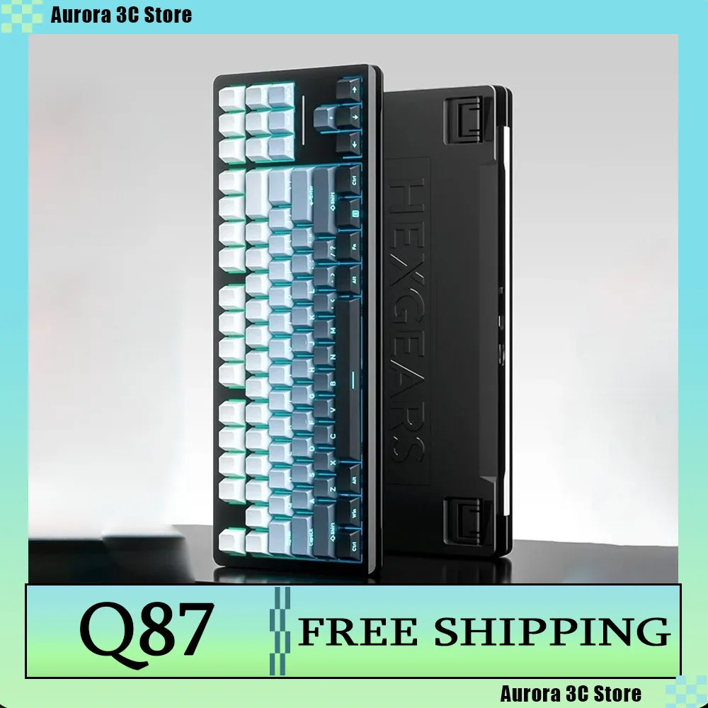 

Hexgears Q87 Mechanical Keyboard Wireless Tri-model Hot Plug RGB E-sports Game Keyboard HiFi Kailh Axis Customized Pc Accessory