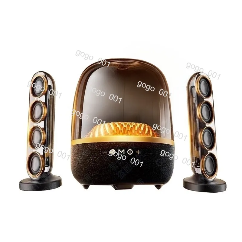 

Подставка для аудиосистемы Black Gold Collector Edition с USB-портом для настольных колонок