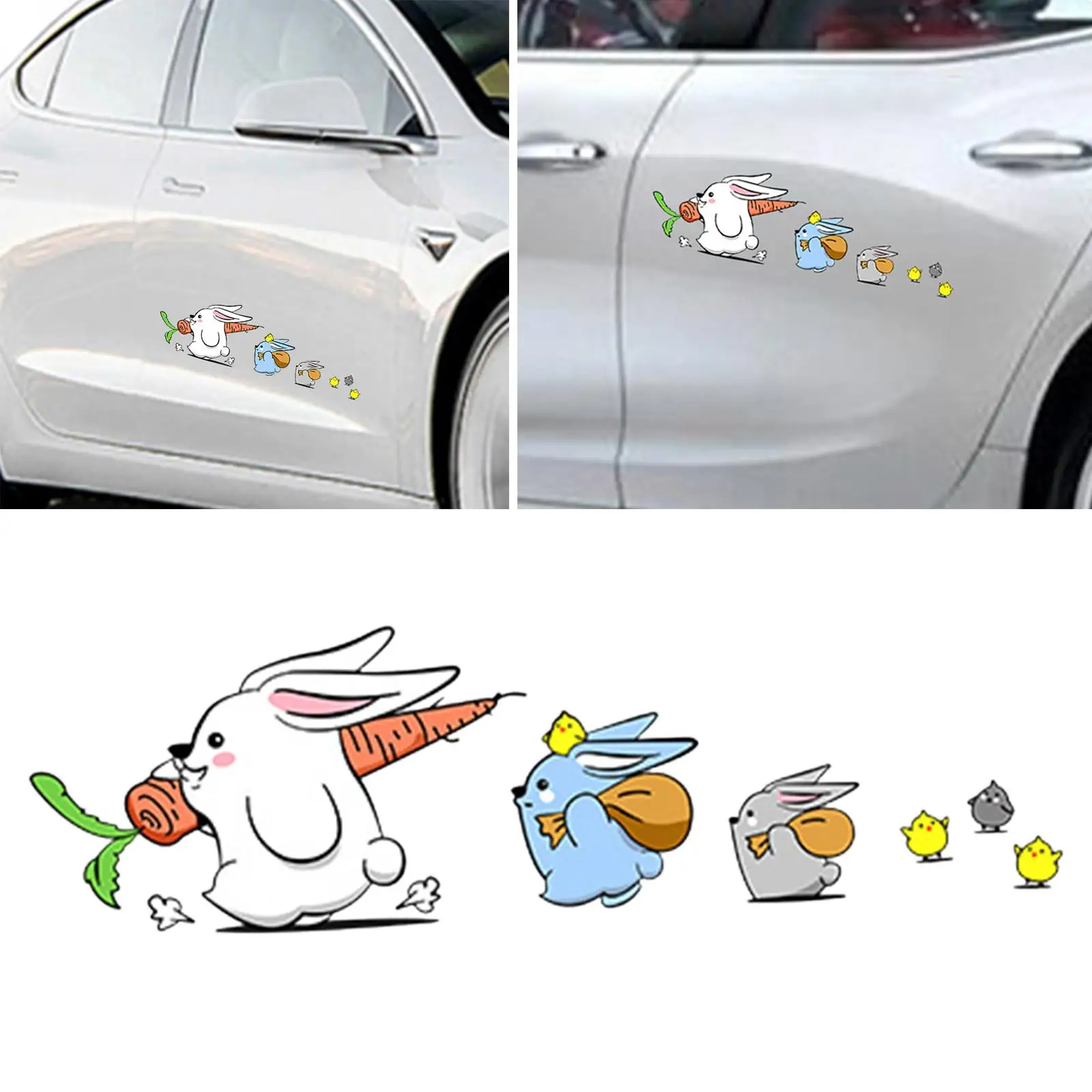 

Funny Animal Rabbit Bunny Stickers for Motorcycles Vehicles Cars Decoratons
