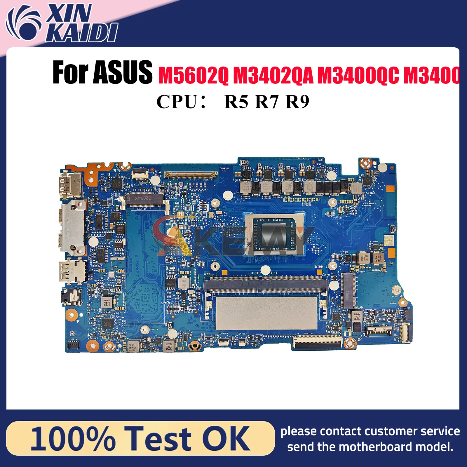 

M3402QA Laptop Motherboard For ASUS VivoBook M3402Q M5602Q M3402QA Notebook Mainboard With R5 R7 R9 CPU 100% tests OK fast ship