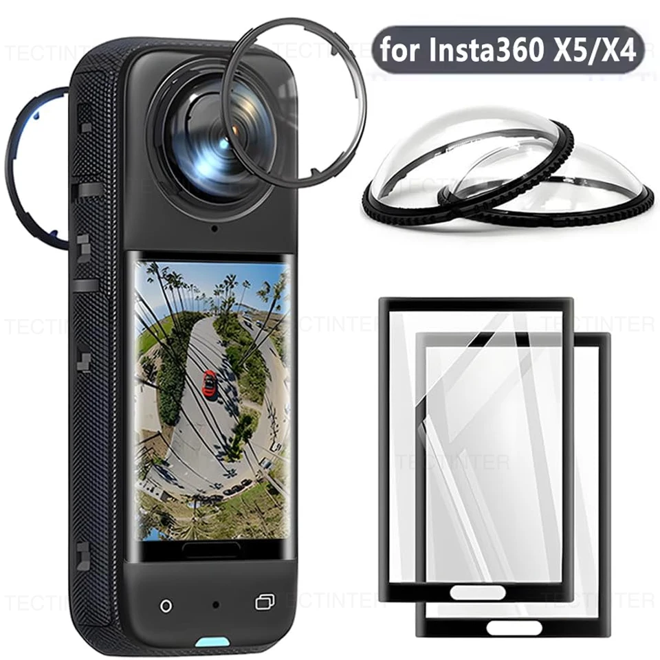 For Insta360 X4 Lens Guard+Screen Protector Tempered Glass  Anti-scratch Protective Film for Insta 360 X5/X4 Camera Accessories