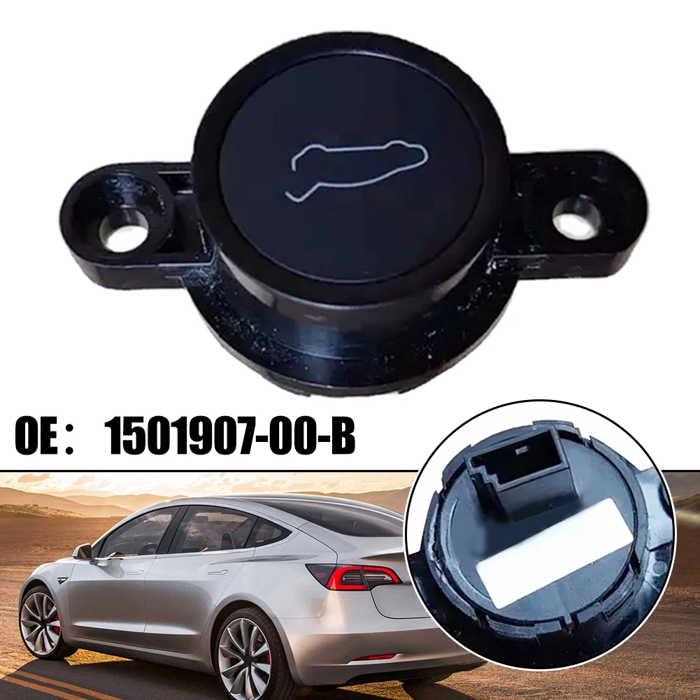 Car Trunk Unlock Release Button Cover For Tesla Model Y Model 3 2017-2022 1501907-00-B Release Open Switch Car Accessories