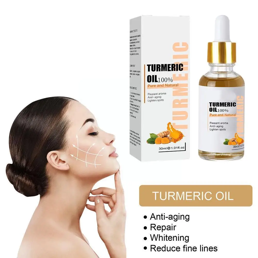 NEW Turmeric Freckle Whitening Serum Fade Dark Spot Beauty Removal Correcting Skin Facial Pigment Essence Care Face Y7H3