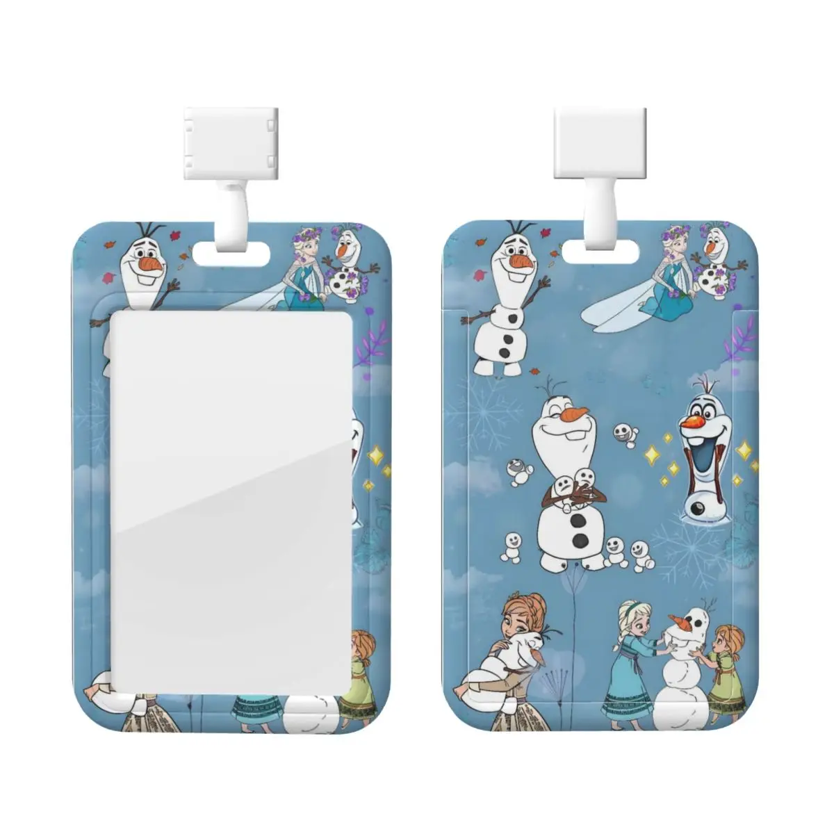 

Пользовательский мультяшный ремешок «Холодное сердце» с защитой для удостоверения личности, бейдж-карта, унисекс, студенческий кампус, ремешок для карт, держатель для удостоверений, аксессуары