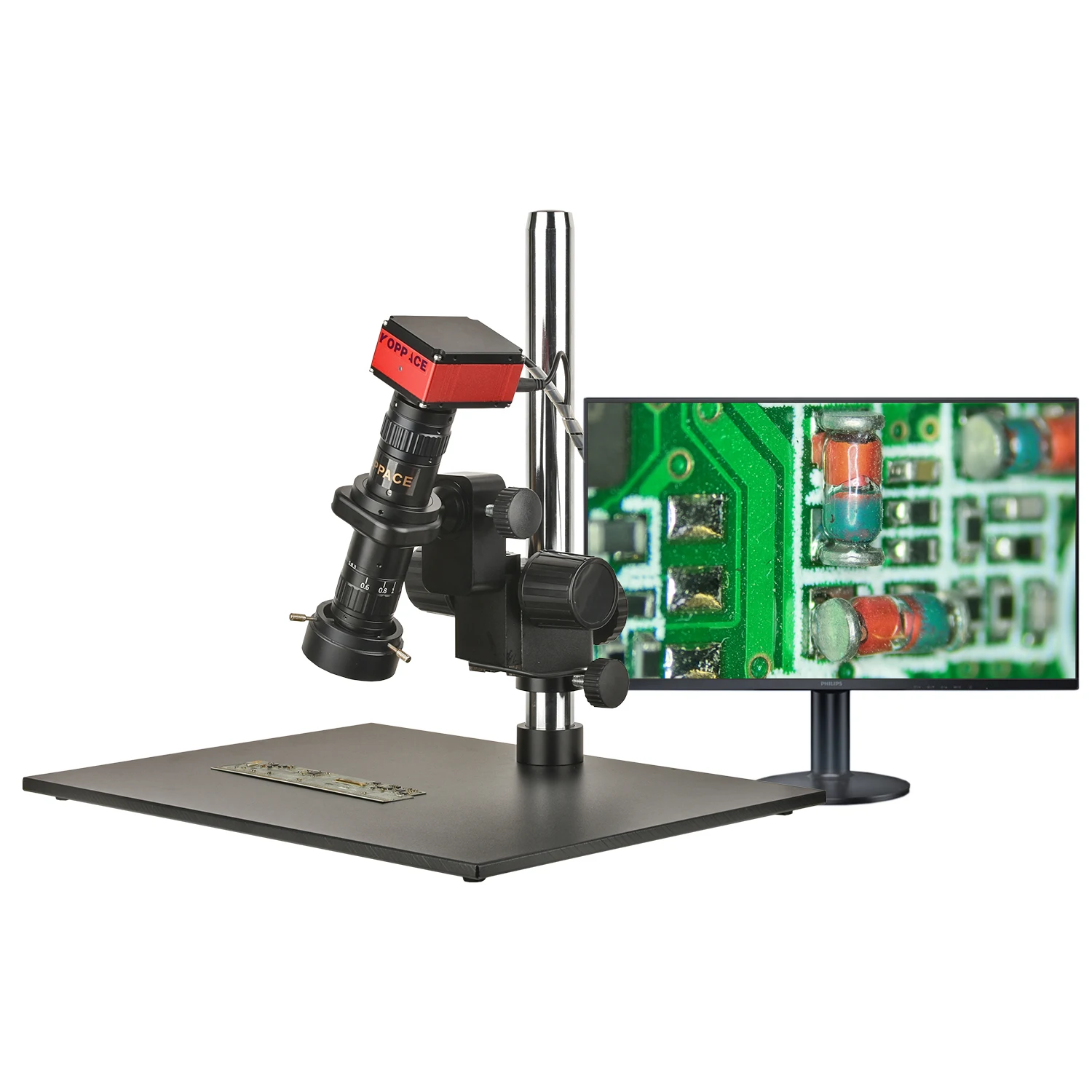 KOPPACE 23X-193X HD Industrial Electron Microscope 360 ° Rotating Bracket 4K Measurement Camera