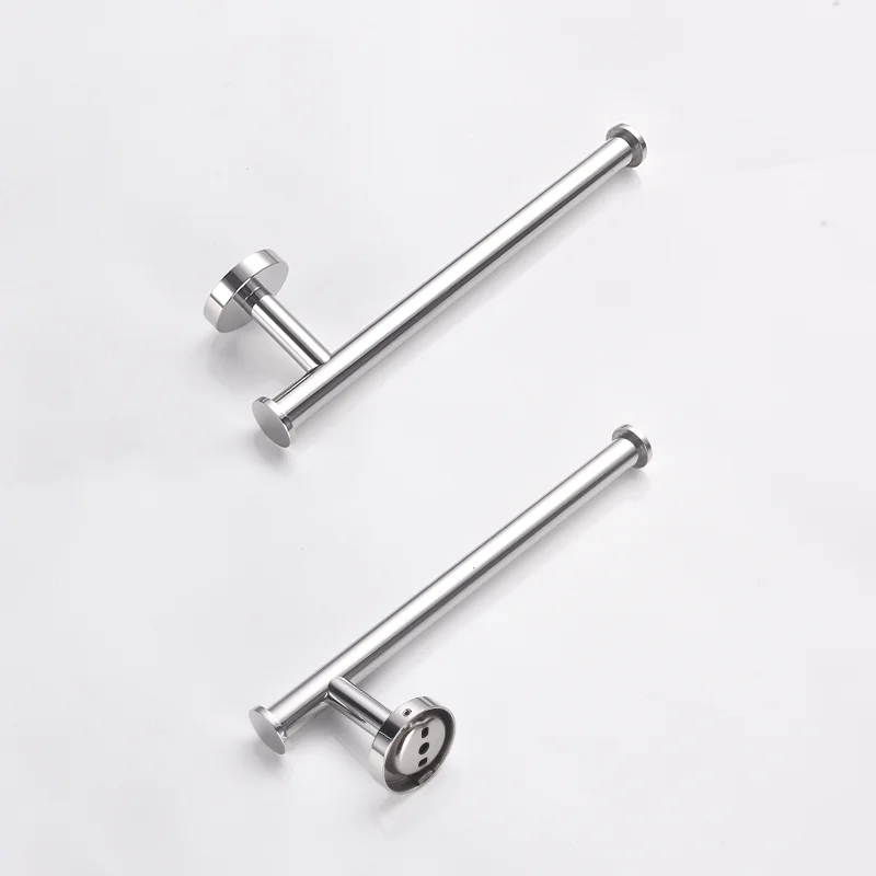 Brushed Nickel Black Towel Rack Wall Mounted Stainless Steel Holder Hanger with Nails Rustproofed Bathroom Hardware Towel Rails