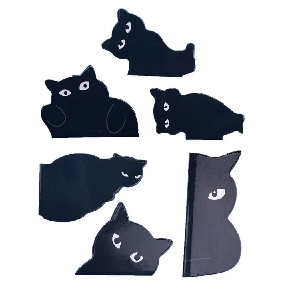 Page Bookmark Reusable Book Marker Paper Mark  Great Magnet Black Cat Bookmark Stationery