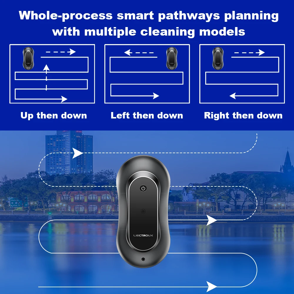 Робот-очиститель окон Liectroux YW810, двусторонний распылитель воды, робот-пылесос для окон, домашний электрический стеклоочиститель и дворник