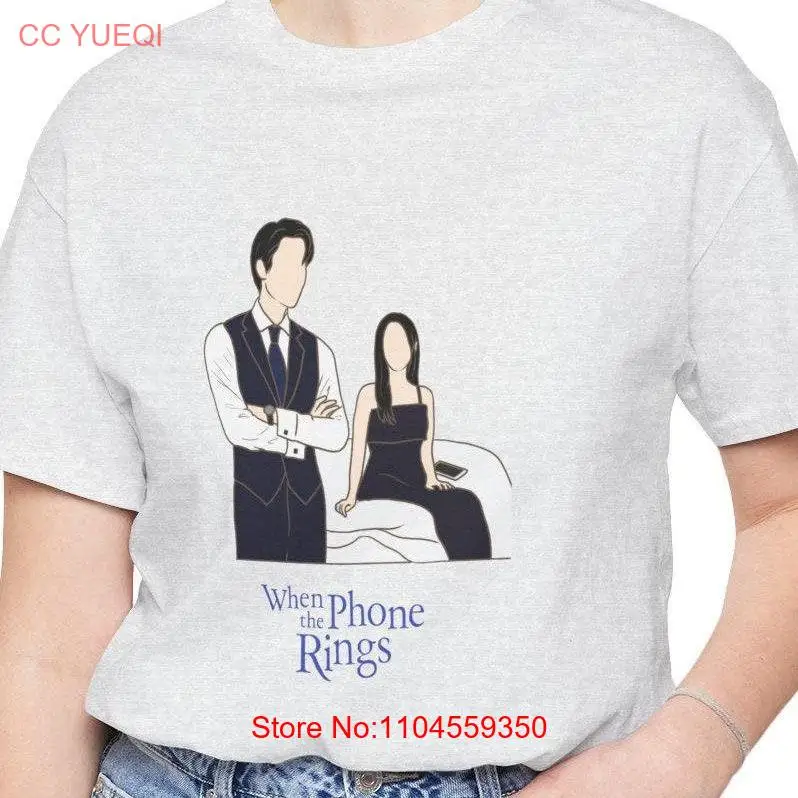 

Футболка When the Phone Rings K Drama Inspired Kdrama Merch с длинными или короткими рукавами на день рождения
