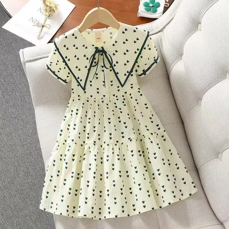 

Girls' Summer Dress 2025 New Fashionable Children's Dress Korean Version of Girls' Princess Dress in The Big Kids Trend 4-12Y