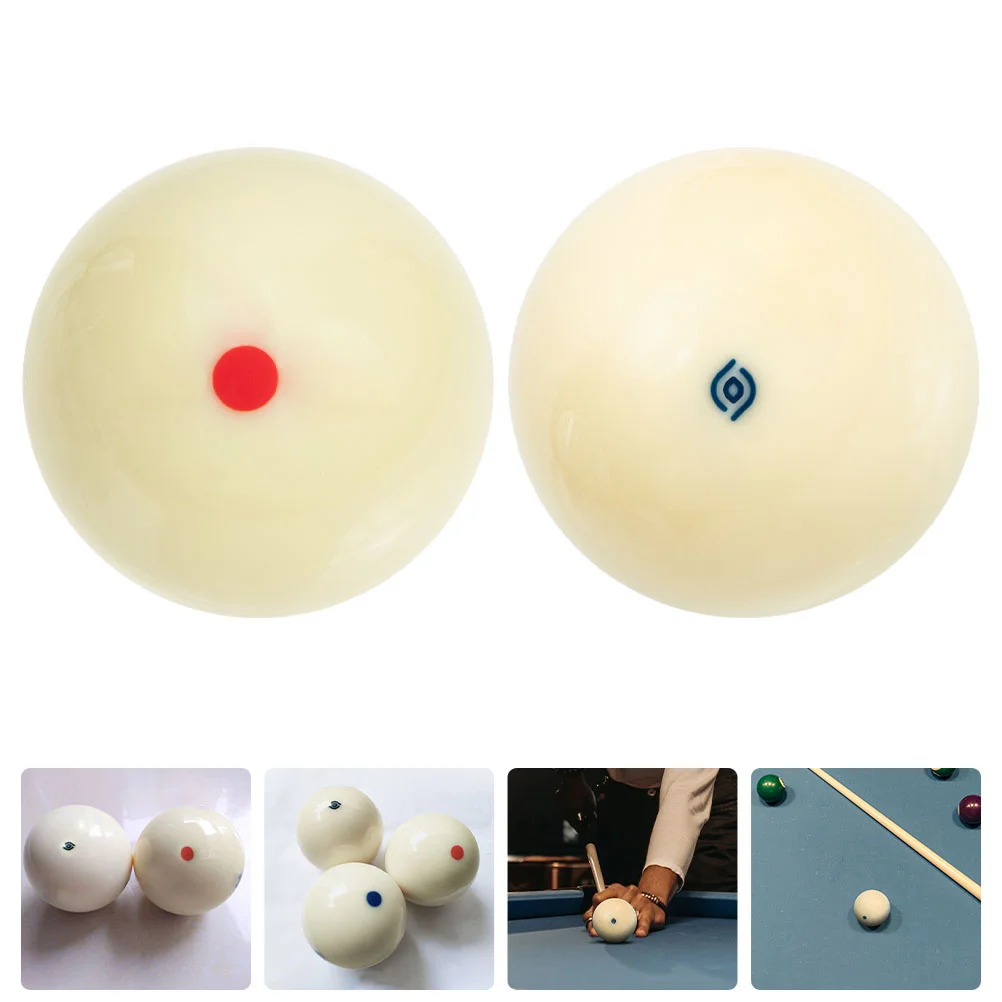 2 ชิ้น Billiard Cue Ball สวมใส่ลูกเปลี่ยนได้สีขาว Supply Professional อุปกรณ์สระว่ายน้ําเรซิ่น