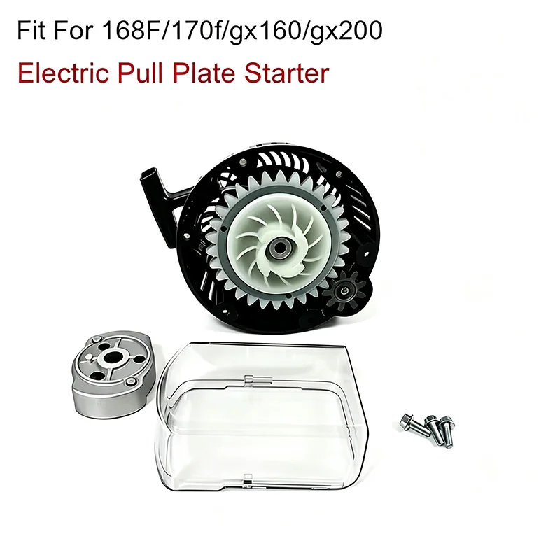 Image of Elektrischer Anlasser-Platten-Kit 168F 170F für GX160 GX200, Knetmaschine, Mikro-Bodenfräse, ohne Batterie, elektrischer Rückzugstarter
