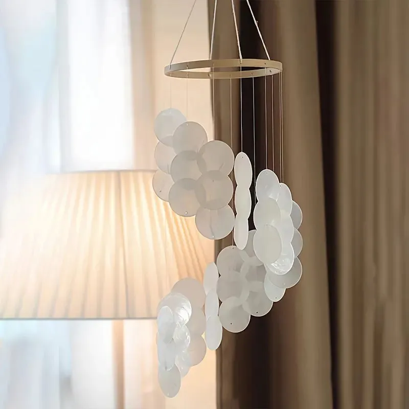 Natural Shell Wind Chimes Creative Dream Catcher Craft Outdoor Yard Welcome Guest Decoration Bedroom Only Wind Chime Pieces