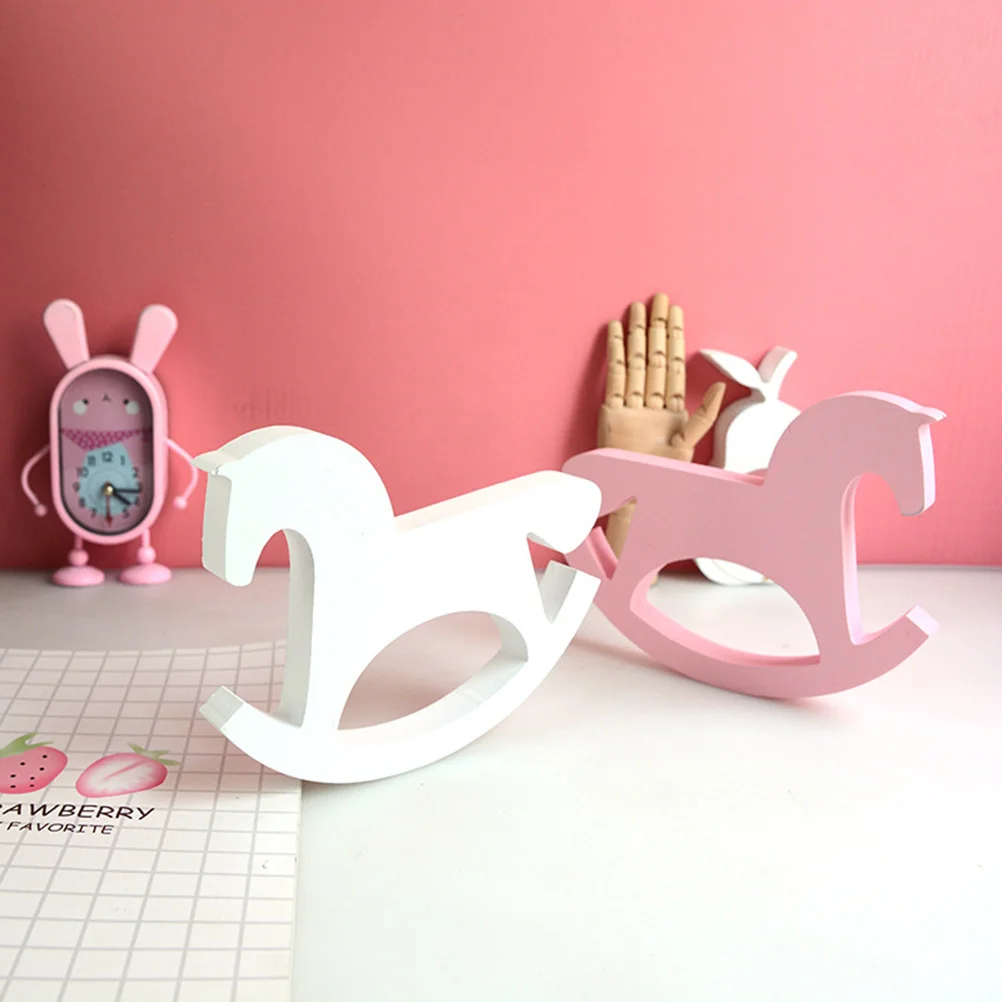 

Wooden Horse Ornaments Crafts Desktop Decoration 's Room Decorations Household