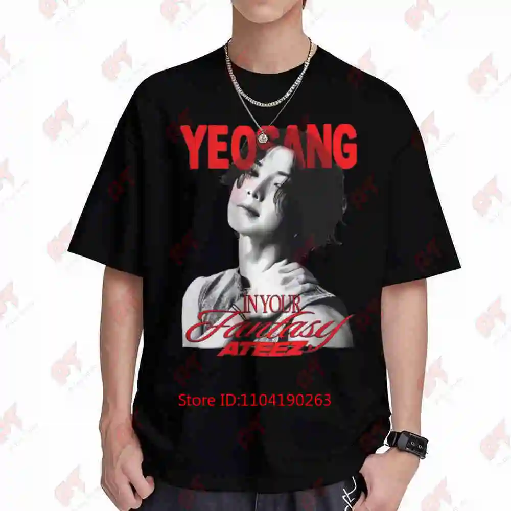 Ateez Yeosang Kpop In Your Fantasy Tour Short Sleeve Tee 100% Cotton T-Shirt