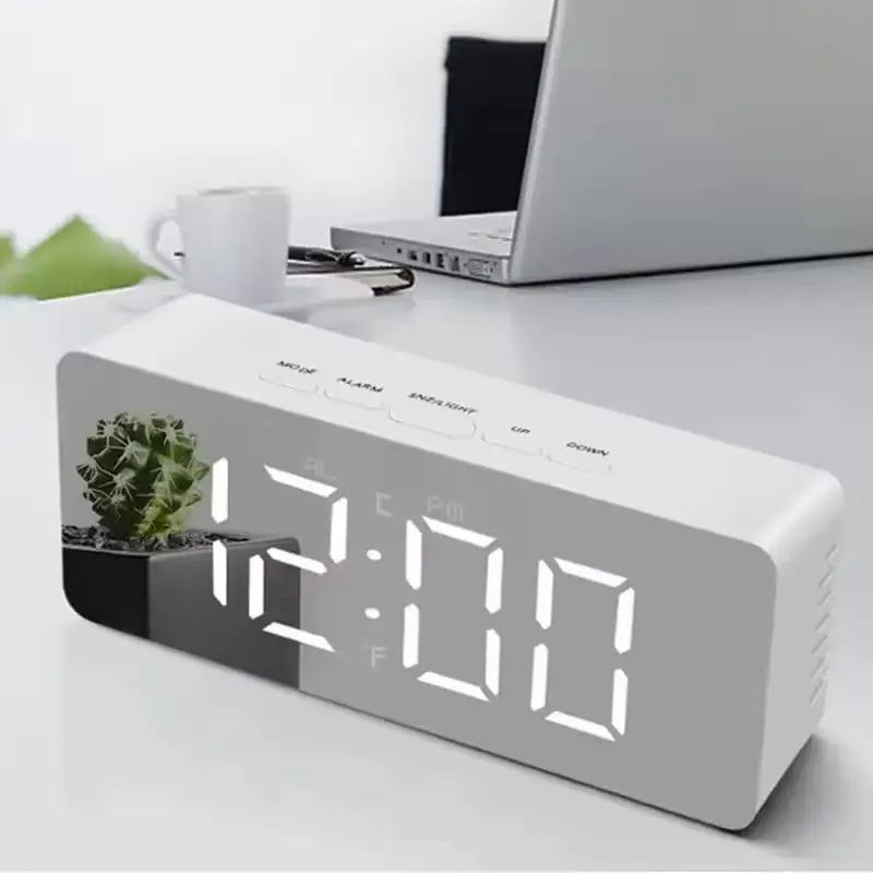 LED Digital Alarm Clock with Temperature Display Smart Brightness Adjustable Night Light for Kids Bedroom